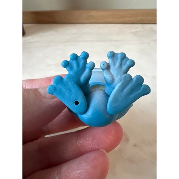 Littlest Pet Shop Simon Frogby #58 Blue Frog, Gecko Lizard Mabbox LPS Mini #3-42 - Picture 4 of 11